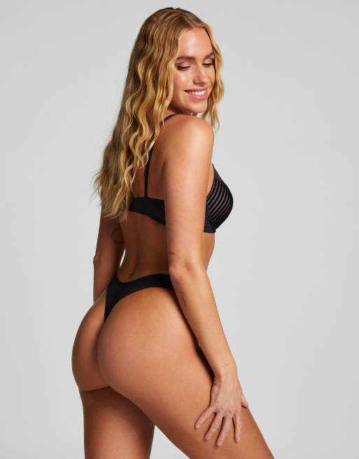 Hunkemoller Padded underwired push-up bra pia in black, 4 of 4