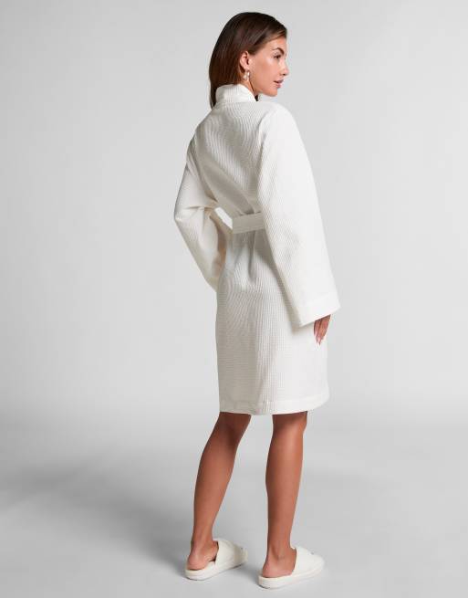 Hunkemoller - Peignoir gaufré - Blanc, 3 de 3