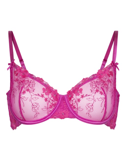 Hunkemöller - Peonie - Beugel-bh zonder vulling in roze, 4 van 5