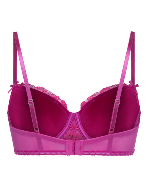 Hunkemoller Peonie padded underwired bra in pink, 5 of 5