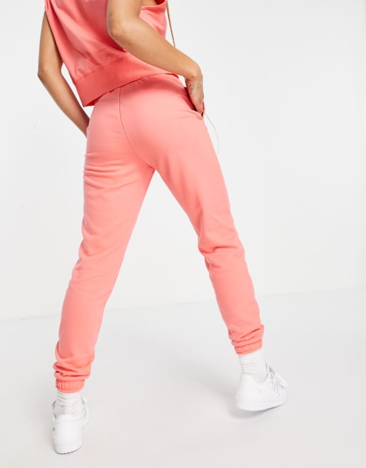 Hunkemoller POP cotton lounge jogger in coral - ORANGE, 2 of 4