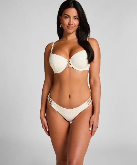Hunkemoller - Rio - Bas de bikini en crochet - Blanc - view 1