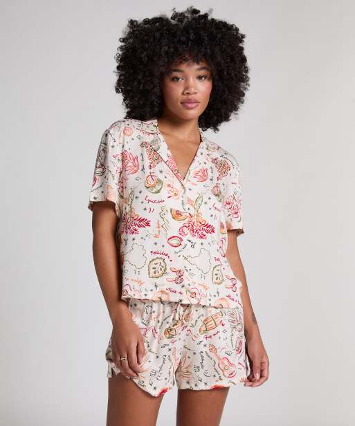 Hunkemöller – Satinjacke in Weiß
