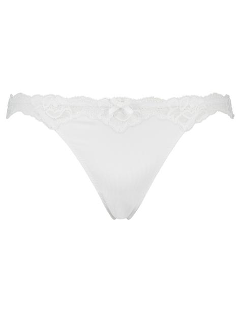 Hunkemöller – Secret – Spitzentanga in Weiß - view 1