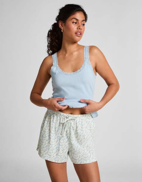 Hunkemoller - Shorts van katoen in wit - view 1
