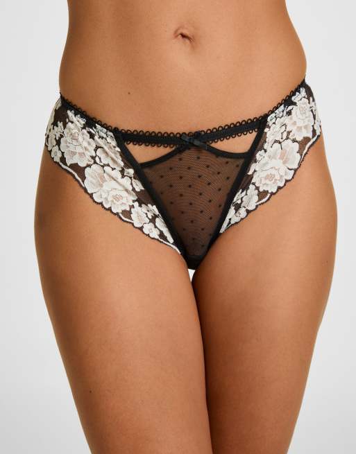 Hunkemoller slip brésilien Lindi noir, 2 de 5