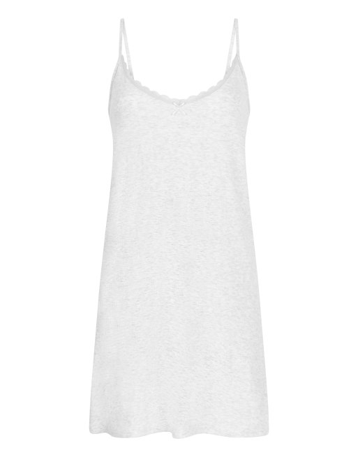 Hunkemöller – Slipdress aus Pointelle-Strick in Grau
