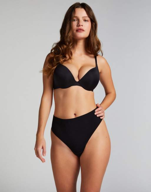 Hunkemöller - Smooth - Gewatteerde push-up beugel-bh in zwart, 4 van 4