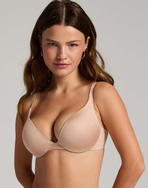 Hunkemoller Smooth padded underwired push-up bra in beige - view 1