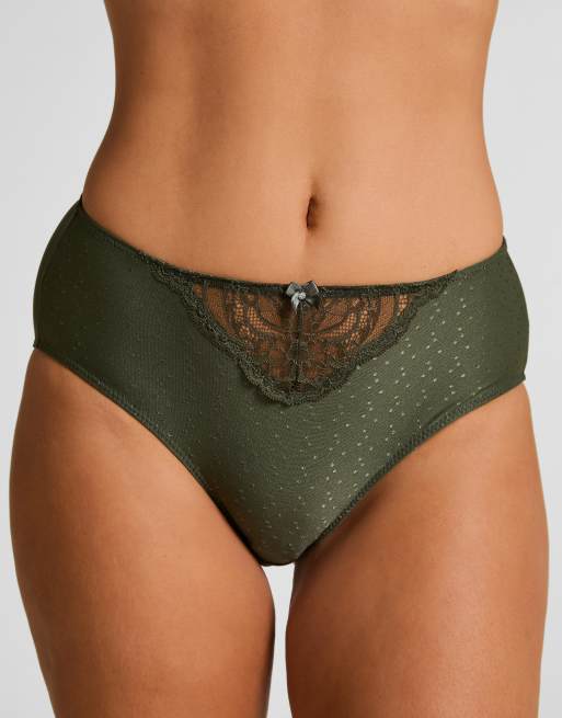 Hunkemöller - Sophie - Hoge onderbroek in groen, 2 van 3