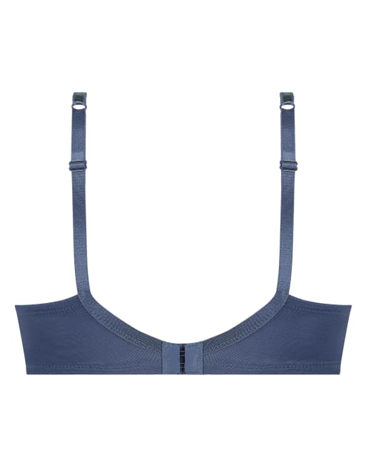 Hunkemoller Sophie non-padded underwired bra in blue, 2 of 2