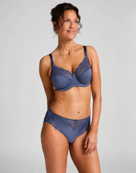 Hunkemöller – Sophie – Slip in Blau mit hoher Taille - view 1