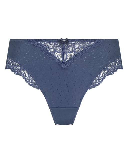 Hunkemöller – Sophie – Slip in Blau mit hoher Taille, 5 von 5
