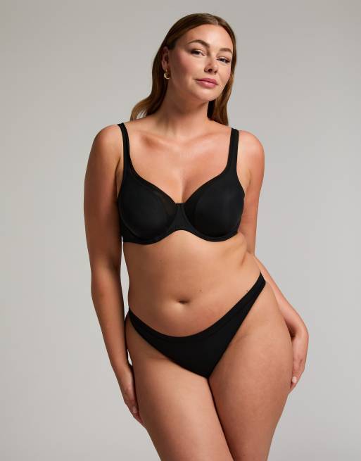 Hunkemöller - String van mesh in zwart