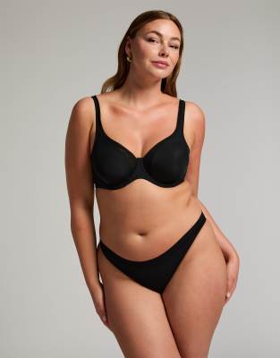 Hunkemöller - Tanga aus Netzstoff in Schwarz