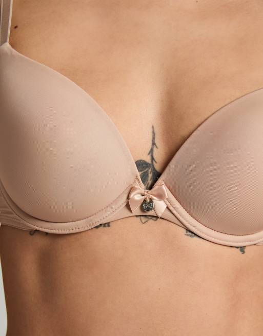 Hunkemöller – Tief ausgeschnittener, gepolsterter Bügel-BH in Beige, 2 von 4