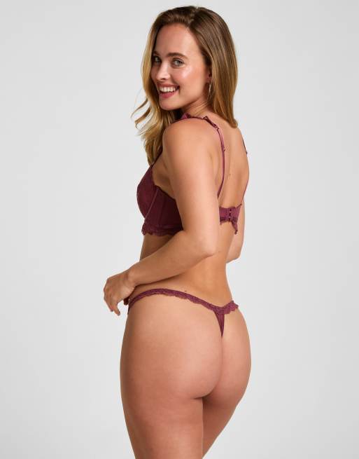 Hunkemoller ungepolsterter Bügel-BH Naomi in Lila, 4 von 6