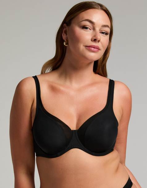 Hunkemöller – Unwattierter Bügel-BH aus Netzstoff in Schwarz - view 1