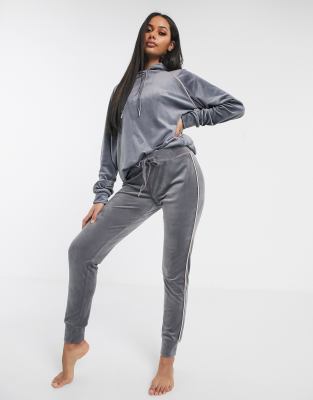 grey velour joggers