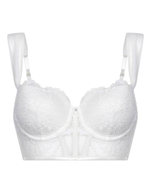 Hunkemöller - Whitney - Gewatteerde beugel-bh met lange pasvorm in wit, 4 van 5