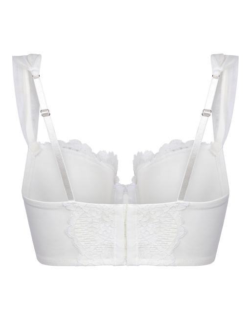 Hunkemöller - Whitney - Gewatteerde beugel-bh met lange pasvorm in wit, 5 van 5
