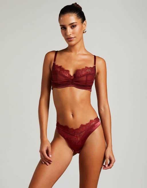 Hunkemöller – Zoe – Brazilian-Slip in Rot mit hoher Taille