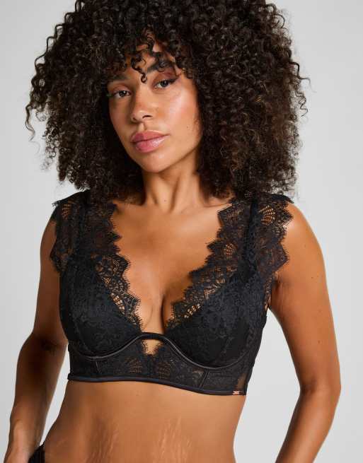 Hunkemöller - Zoe - Niet-voorgevormde beugel-bh met lange pasvorm in zwart