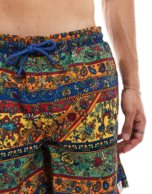 Hunky Trunks paisley swim shorts in multi (part of a set), 4 of 5