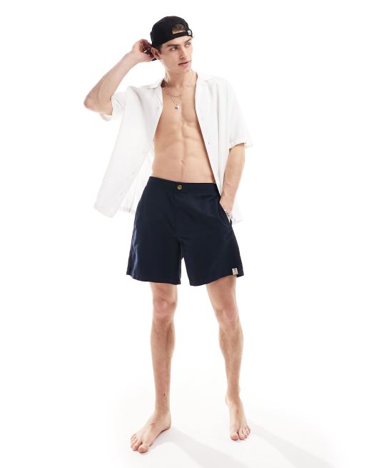 Hunky Trunks smart swim shorts in navy ASOS