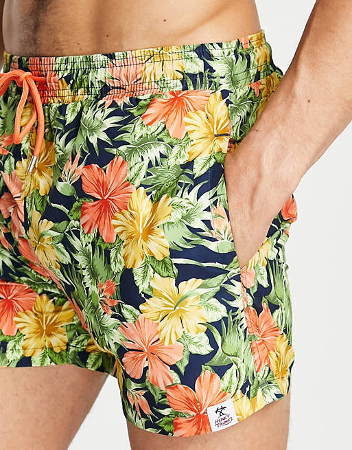 fuse dishonest go shopping Hunky Trunks swim short in tropical floral print | ASOS