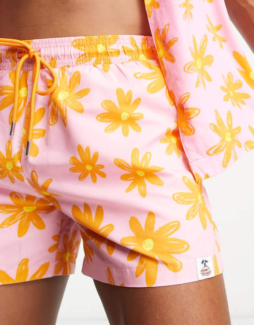 Yellow Squiggle Swim Shorts