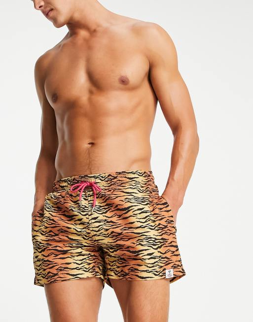 Tiger print store swim shorts