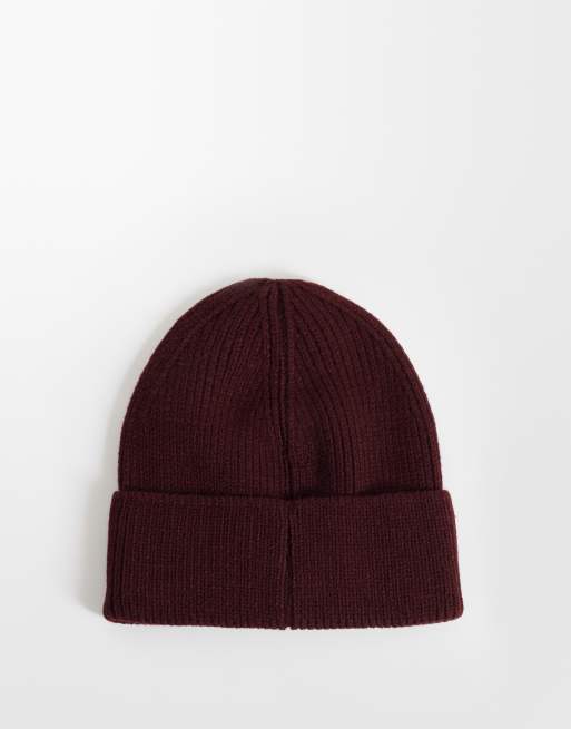 Hunter Acksley dzianinowa czapka beanie w czerwonym kolorze, 3 z 3