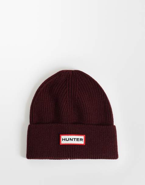 Hunter Acksley knit beanie in red - view 1