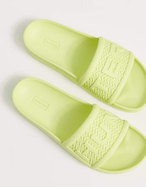 Green on sale sliders womens