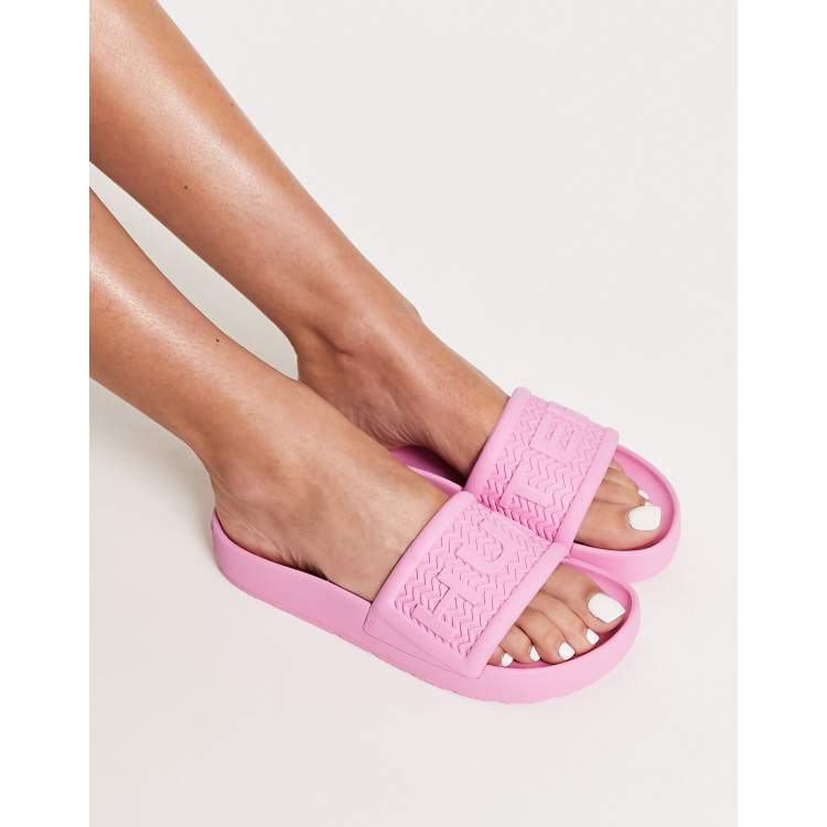 Hunter bloom algae foam hunter sliders in pink ASOS