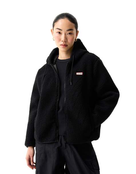 Hunter Bonelle borg jacket in black - view 1