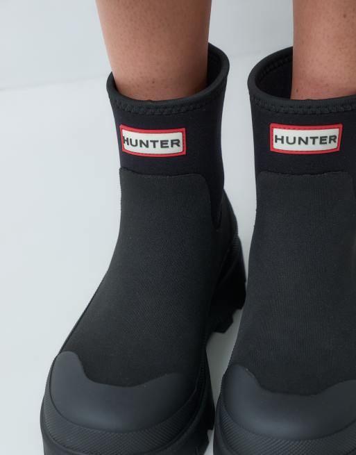 Hunter bottes de pluie Chelsea en néoprène Elements unisexes noires, 3 de 4