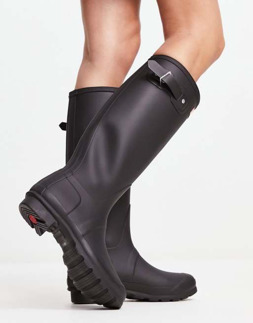 Hunter Bottes hautes en caoutchouc authentiques Noir