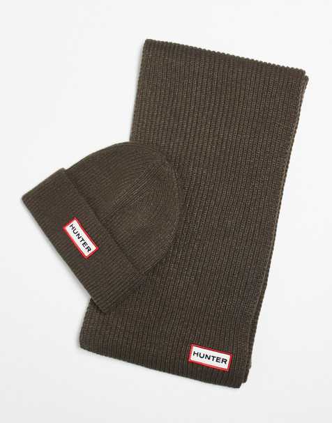 Hunter – Brązowy zestaw podarunkowy unisex: czapka beanie i szalik - view 1