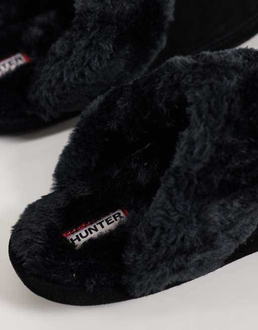 Hunter - Chaussons doublés style mules - Noir, 5 de 5