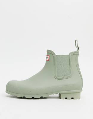 hunter green chelsea boots