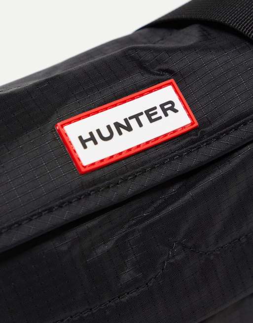 Hunter – Czarna składana torebka crossbody z materiału ripstop , 3 z 4