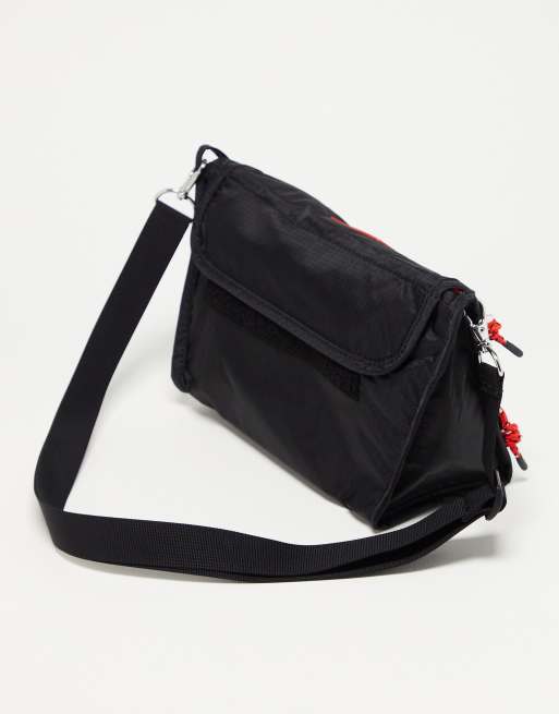 Hunter – Czarna składana torebka crossbody z materiału ripstop , 4 z 4