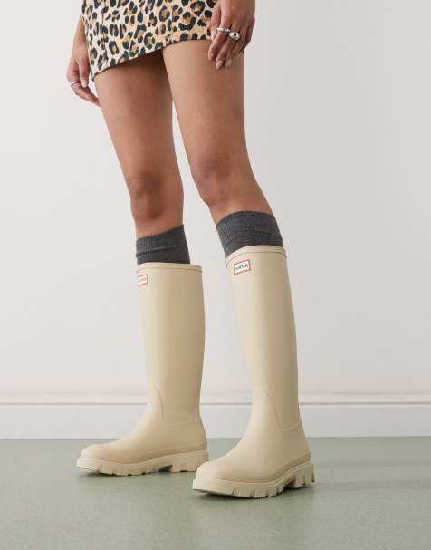 Hunter - Downpour - Bottes hautes en caoutchouc - Beige - view 1