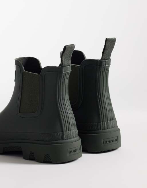 Hunter - Downpour - Chelsea boots in donker olijfgroen, 4 van 5