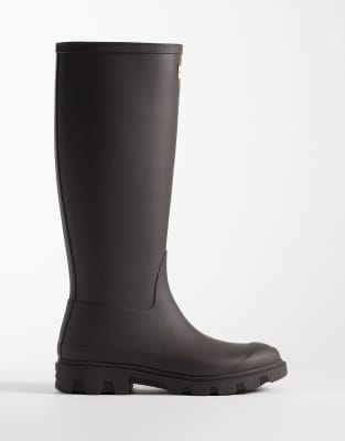 Hunter - Downpour - Gummistiefel in Schokobraun mit hohem Schaft-Brown