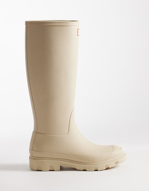 Hunter - Downpour - Hoge regenlaarzen in beige - view 1