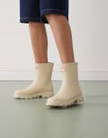 [Hunter] Hunter Downpour short gumboots in beige-Grey 42 GREY