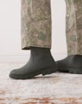 [Hunter] Hunter Downpour short gumboots in dark olive-Green 44 GREEN